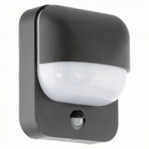 Eglo Trabada Black Outdoor Square Black PIR Sensor Wall Ligh