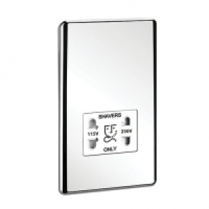 Wickes Dual Voltage Chrome Shaver Socket