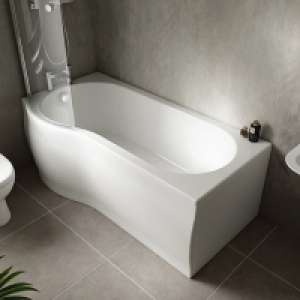 Wickes Valsina P Shaped Standard Right Hand Shower Bath - 15