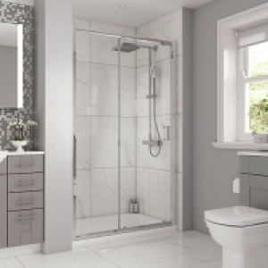 Wickes Rectangular Slider Semi Frameless Shower Enclosure -