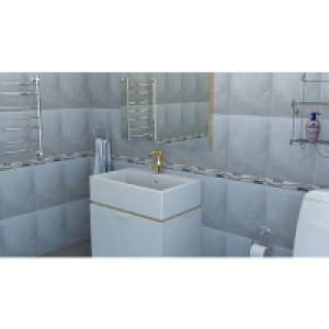 Wickes Tivoli Grey Ceramic Border 250 x 50mm
