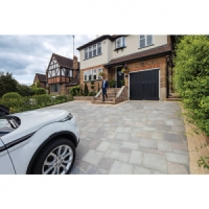 Marshalls Magnasett Textured Silver Dusk Block Paving Drivew