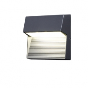 Lutec Radius Exterior Square Wall Lantern - 9W