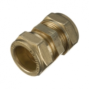 Wickes Brass Compression Straight Coupling - 8mm