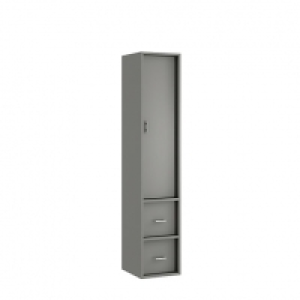 Wickes Alessano Grey Gloss Wall Hung Tall Tower Unit - 300 m