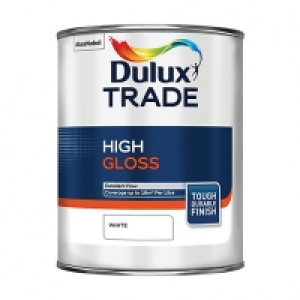 Dulux Trade High Gloss Paint - White 1L £13.48