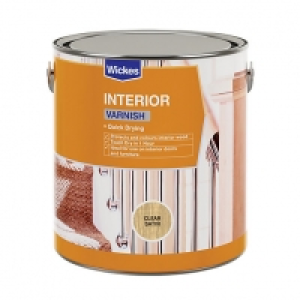 Wickes Quick Drying Interior Varnish - Clear Satin 750ml
