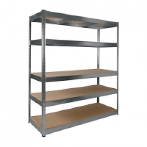 Rb Boss 5 Tier Wood Shelving Kit Galvanised 1800 x 1600 x 60