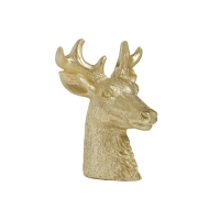 Wilko  Wilko Rustic Glow Stag Head Christmas Candle Soft Gold