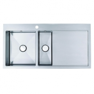 Wickes Urbane 1.5 Bowl Rhd Kitchen Stainless Steel Sink & Dr