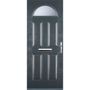 Euramax 4 Panel 1 Arch Grey Left Hand Composite Door 880mm x