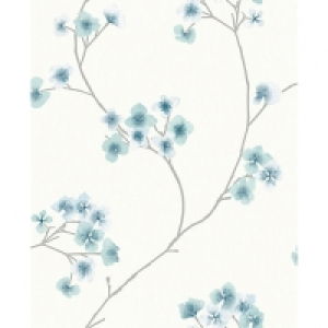 Graham & Brown Superfresco Easy Radiance Teal and White Deco