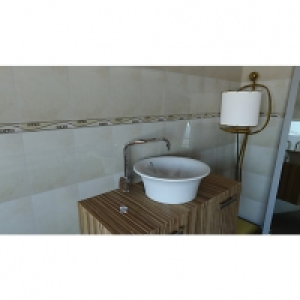 Wickes Tivoli Beige Ceramic Border 250 x 50mm