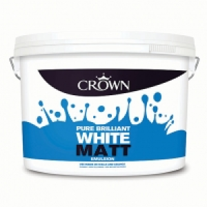 Crown Matt Emulsion Paint - Pure Brilliant White 10L