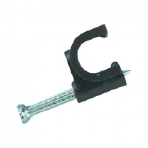Wickes Coaxial Cable Clips - Brown Pack of 50