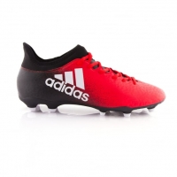 InterSport Adidas Mens X 16.3 Firm Ground Black and Red Football Boots