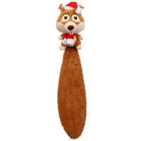 BMStores  Christmas Crinkle Tails Squeaky Dog Toy - Squirrel