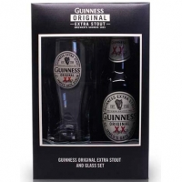 BMStores  Guinness Bottle & Glass Set