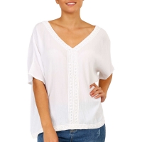 BigW  B Collection Womens Lace Detail Top - White
