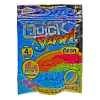 QDStores  Magic Never Drying Quick Sand Refill Pack Play Toy - Neon Bl