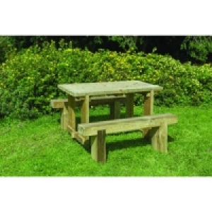 Forest Garden Sleeper Bench and Table Set 1.2m £224.99