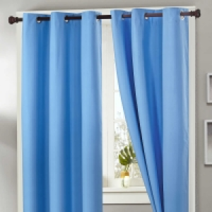 House & Home Blockout Eyelet 2-Piece Curtain Set - Blue £14.50