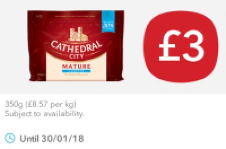 Cathedral City Mature/Lighter Cheddar £3.00