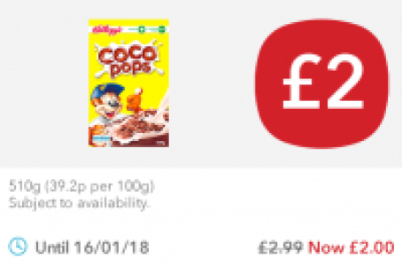 Kelloggs Coco Pops £2.00