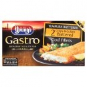 2 Tempura Crispy & Golden Battered Cod Fillets £2.50