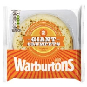 Warburtons 2 Giant Crumpets £0.79