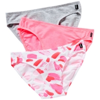 BigW  Bonds Girls FAVES Bikini Brief 3 Pack - Hot Pink/White