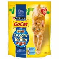 Poundland  Go Cat Crunchy & Tender Cat Food With Salmon 375g