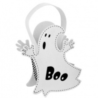 Poundland  Halloween Felt Ghost Bag 10.5 Inch