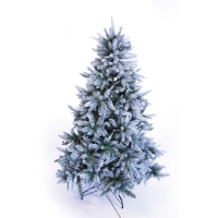 QDStores  180cm (5 Foot 10 inch) Green Frosted Silver 1273 Tips Fir Tr