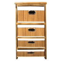 QDStores  4 Bamboo Drawer Unit