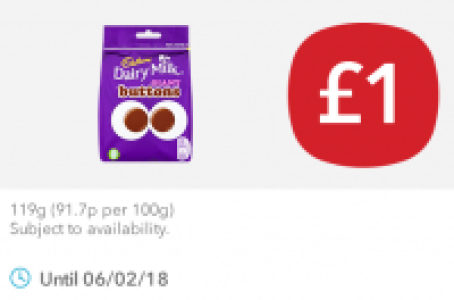 Cadbury Dairy Milk Giant Buttons £1.00