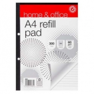A4 Refil Pad Ruled 300 Sheets £1.00
