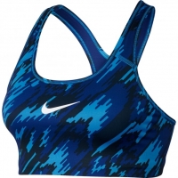 InterSport Nike Womens Pro Classic Overdrive Graphic Blue Sports Bra