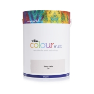 Wilko Matt Emulsion Paint Ivory Tusk 5L £15.00