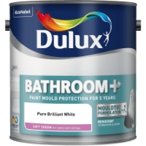 Dulux Bathroom+ Soft Sheen Emulsion Paint Pure Brilliant Whi &pound;12.00