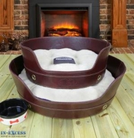 InExcess  Snoozers Faux Leather Pet Bed Tub - Medium or Small