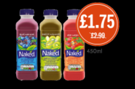 Naked Blue Machine, Green Machine, Red Machine £1.75