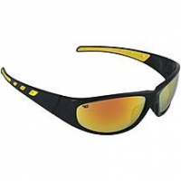 Halfords  Yellow Jersey Plastic Wrap Sunglasses - Black & Yellow