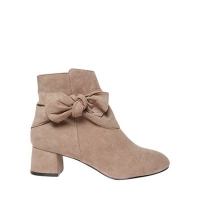 Debenhams  Dorothy Perkins - Wide fit taupe alba bow boots