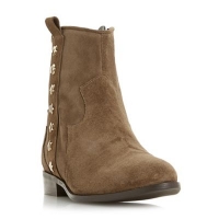 Debenhams  Dune - Taupe Picket star studded western style ankle boots