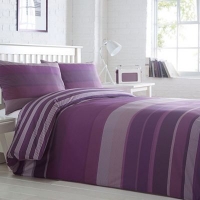 Debenhams  Home Collection Basics - Purple striped Stanford striped b