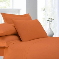 Debenhams  Home Collection - Orange cotton rich percale Oxford pillow c