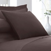 Debenhams  Home Collection - Dark brown cotton rich percale pillow case