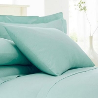 Debenhams  Home Collection - Turquoise cotton rich percale pillow case 