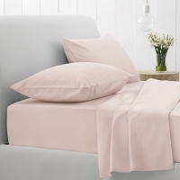 Debenhams  Sheridan - Pale pink 500 thread count cotton sateen flat s